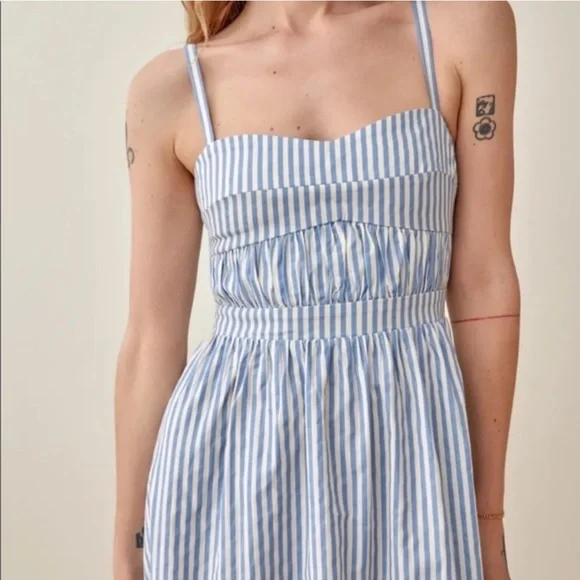 Reformation Lauretta Dress Monday Stripe - Picture 8 of 8